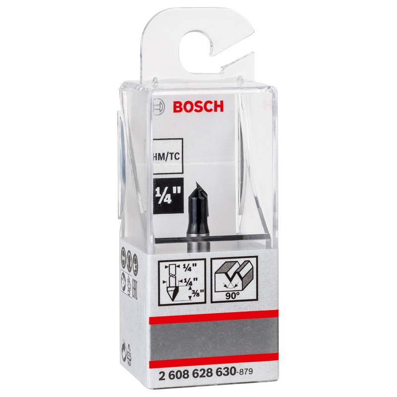 Bosch 2608628630 V-Groove Router Bit 1/4″ x 1/4″