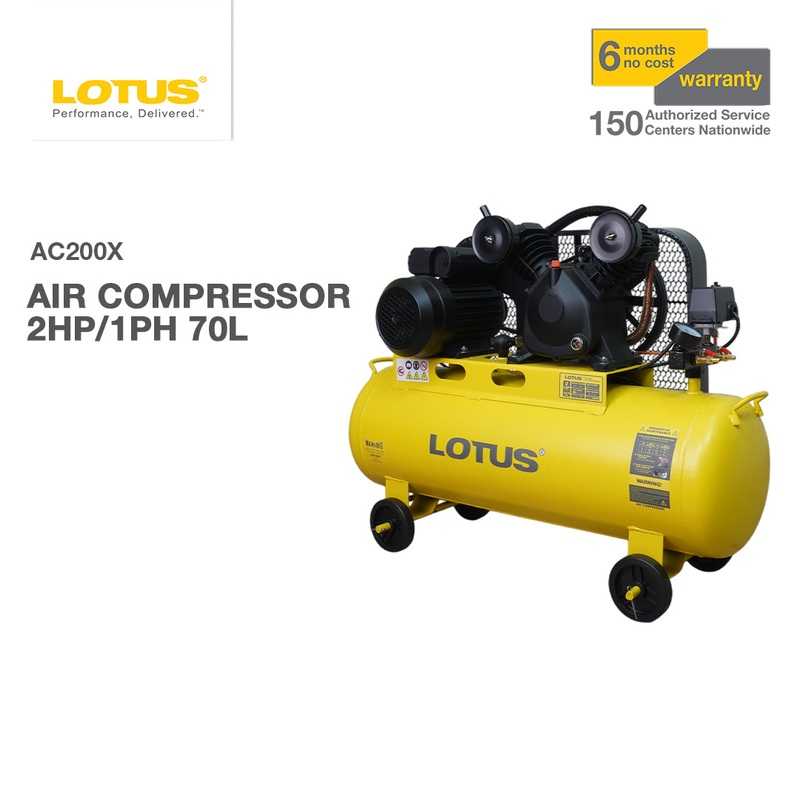 Lotus Air Compressor 2HP/1PH 70L AC200X