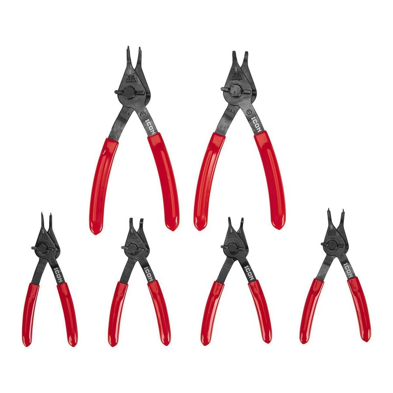 ICON Quarter-Turn Convertible Retaining-Ring Pliers Set, 6-Piece