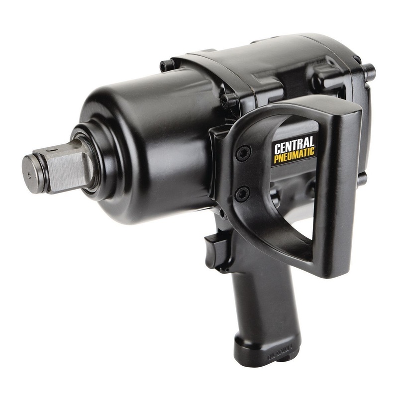 CENTRAL PNEUMATIC 1 in. Pistol Grip Air Impact Wrench, Twin Hammer, 1500 ft. lbs.