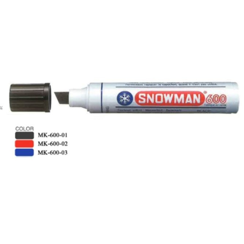 Snowman 600 Jumbo Marker  (12pc/box) | Model : MK-600 Black