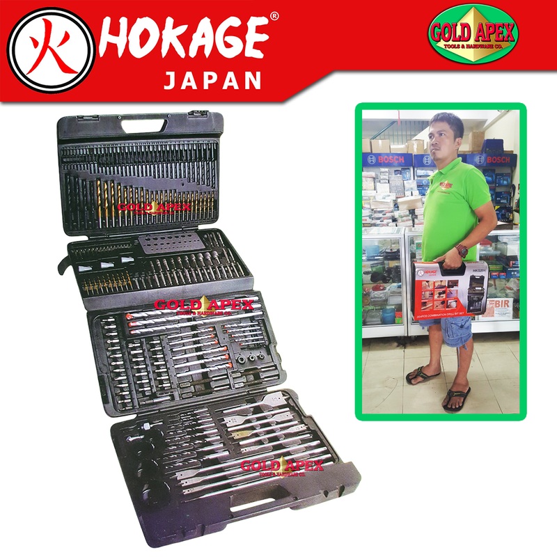 Hokage 204 pcs Combination Drill Bit Set