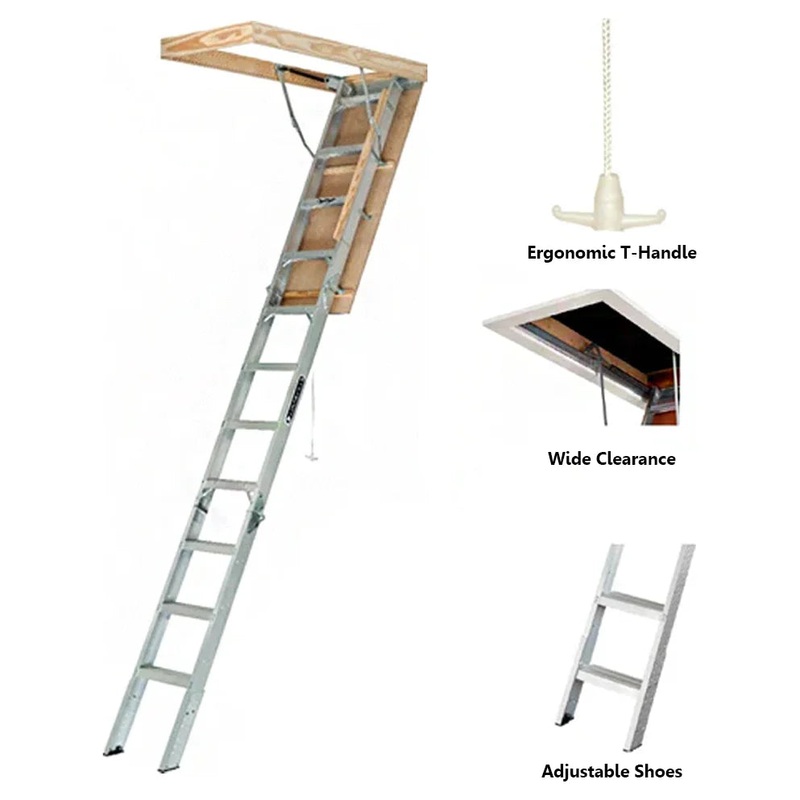 Louisville AL2240MG Aluminum Attic Ladder “Elite” 375Lbs. 22″ (AA2240MG)