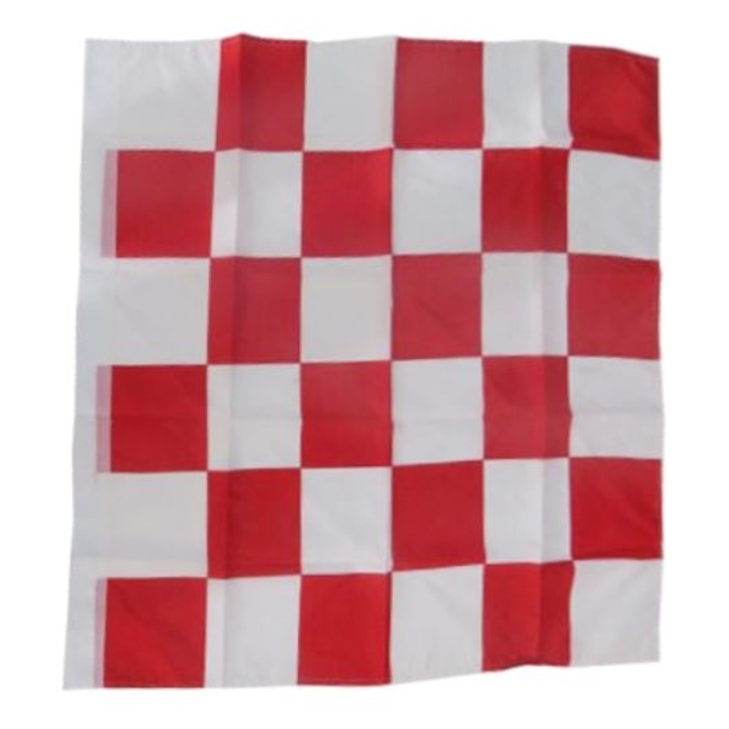Checkered Flag Red & White (12 Square) | Model : FLAG-RW