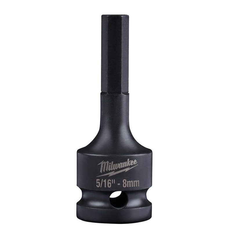 Milwaukee SHOCKWAVE Lineman’s 1/2 in. Drive 5/16 in. – 8mm Hex Bit Socket