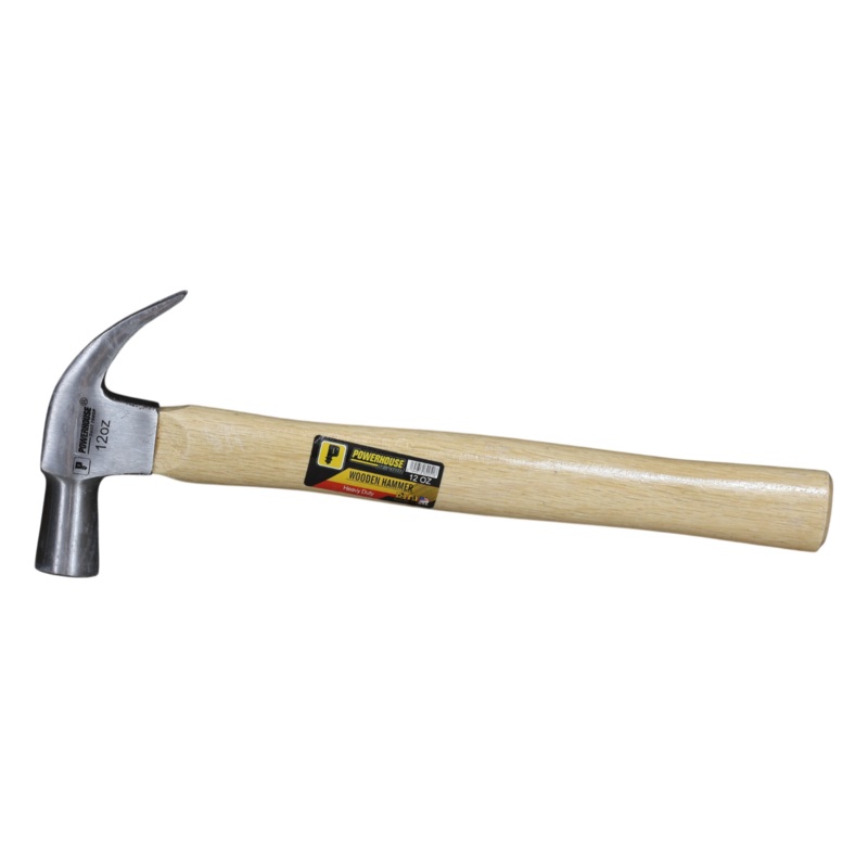 POWERHOUSE CLAW HAMMER WOODEN HANDLE 12 oz