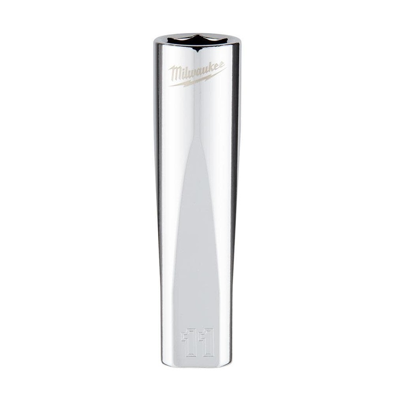 Milwaukee 3/8 in. Drive 11mm Metric 6-Point Deep Socket