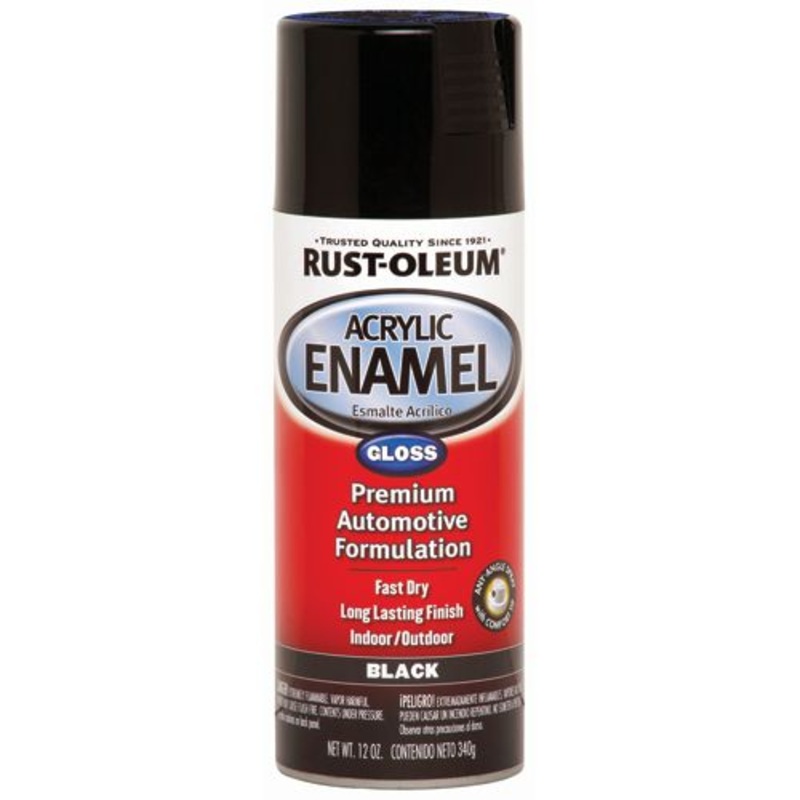 RUST-OLEUM 12 oz. Gloss Black Acrylic Enamel Spray Paint