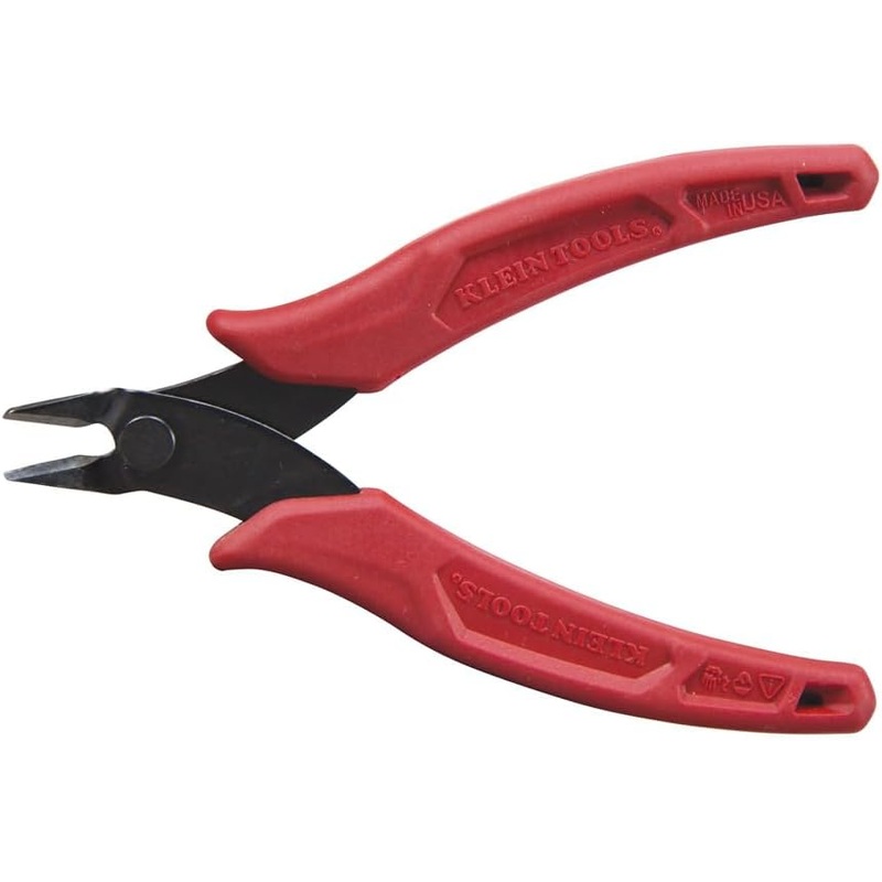 Klein Tools 5″ Diagonal Precision Flush Cutting Pliers – Red