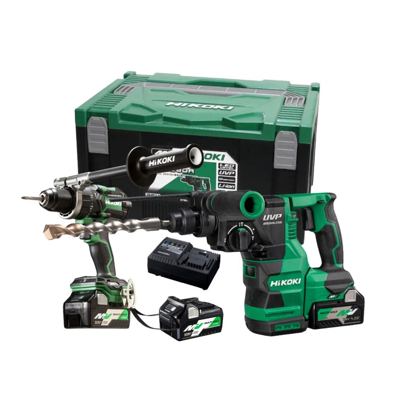 Hikoki 36V Multi Volt Cordless Combo Rotary Hammer DH3628DA +Impact Driver Drill DV36DC | Model : H-C2-DH3628DA-C
