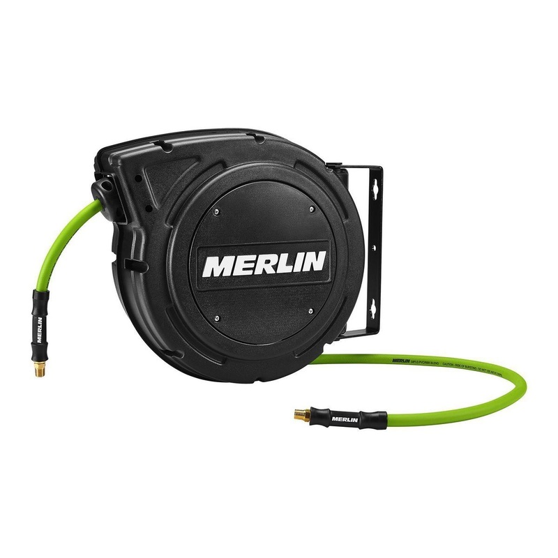 MERLIN 3/8 in. x 50 Ft. Enclosed Retractable Air Hose Reel