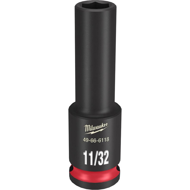 Milwaukee Impact Socket 3/8in Drive 11/32in Deep 6 Point