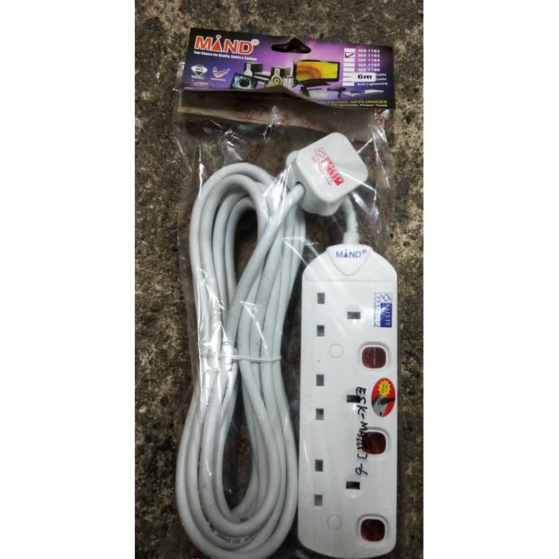 Mind Extension Socket 3Way 6M (Ma1183) | Model : ESK-MA1183-6