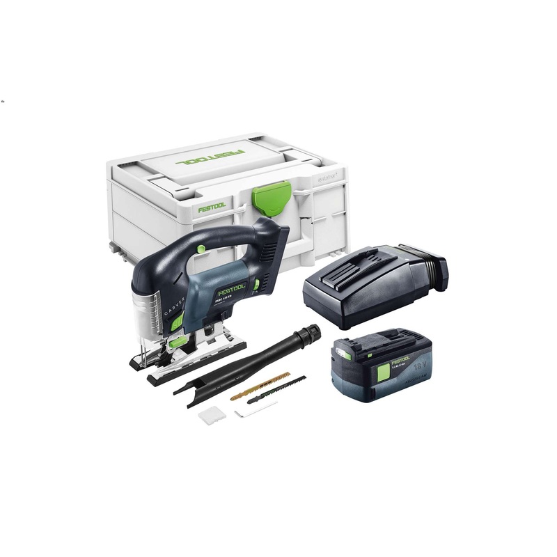 PSBC 420 CARVEX 18V Cordless D Handle Jigsaw 5.2Ah Set in Systainer