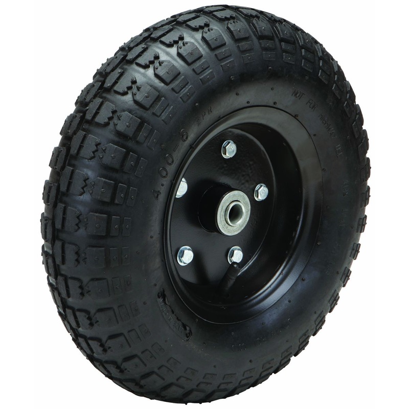 HAUL-MASTER 13 in. Pneumatic Tire with Black Hub