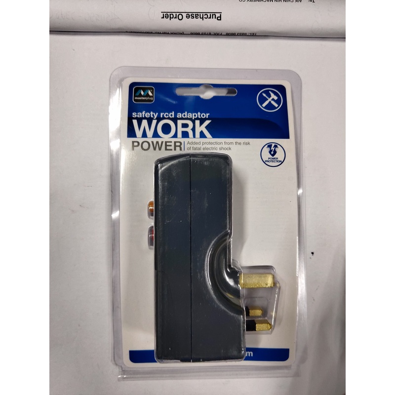 MASTERPLUG RCD Adaptor 13A (Grey) | Model : RCD-M13