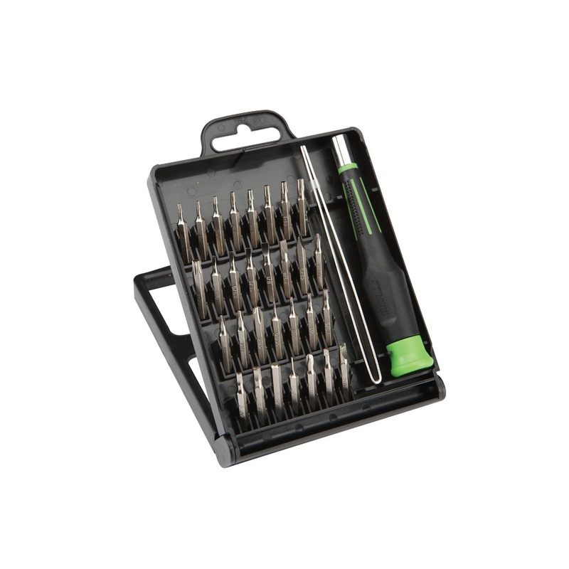 PITTSBURGH Precision Screwdriver Set with Tweezers, 32 Piece