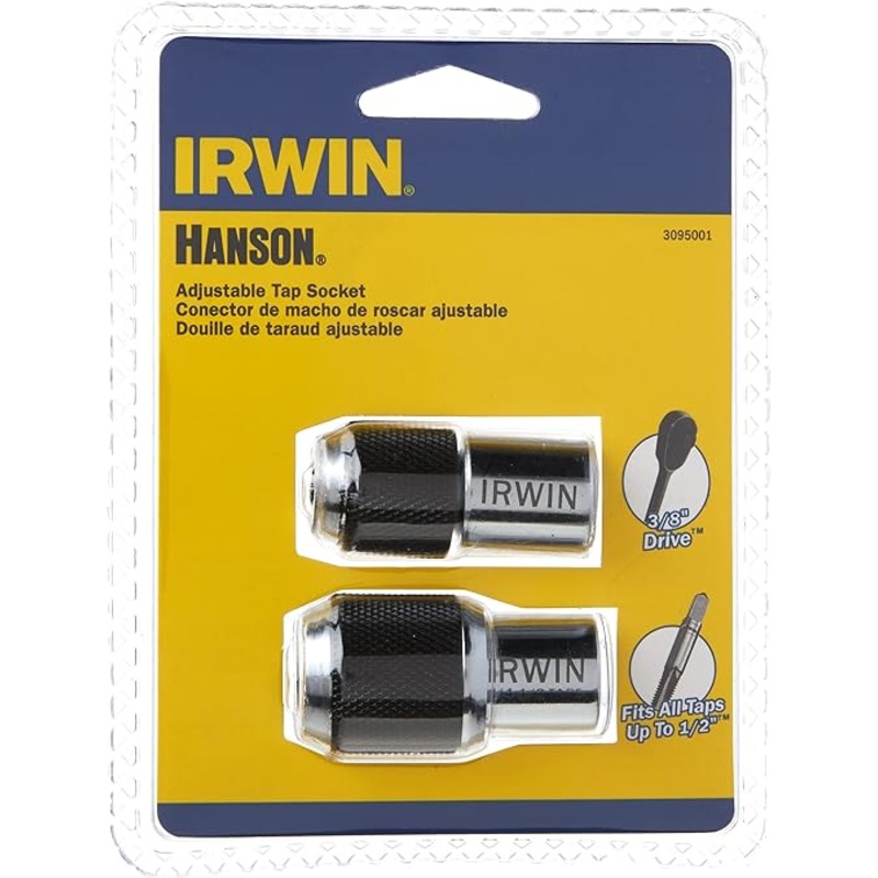 Irwin Adjustable Tap Socket Set – 2 Piece