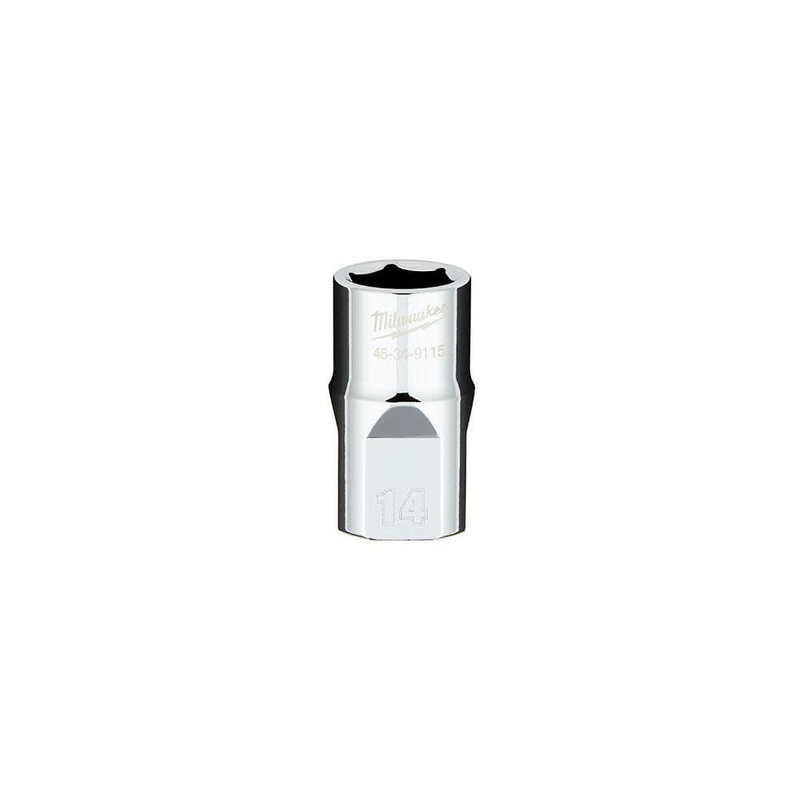 Milwaukee 1/2 in. Drive 14MM Metric 6-Point Socket with FOUR FLAT Sides