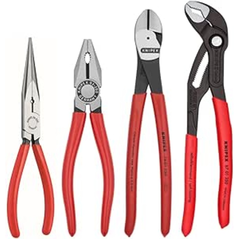 Knipex Cobra Set of 4 pieces including 1 cutting pliers and 1 spout clamp