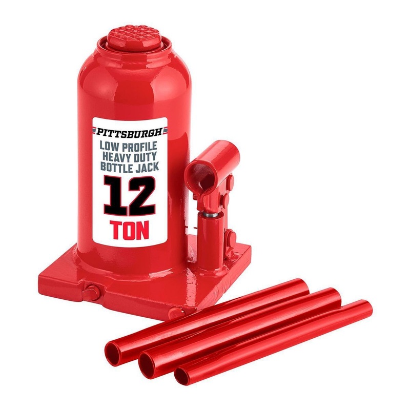 PITTSBURGH 12 Ton Hydraulic Low-Profile  Bottle Jack