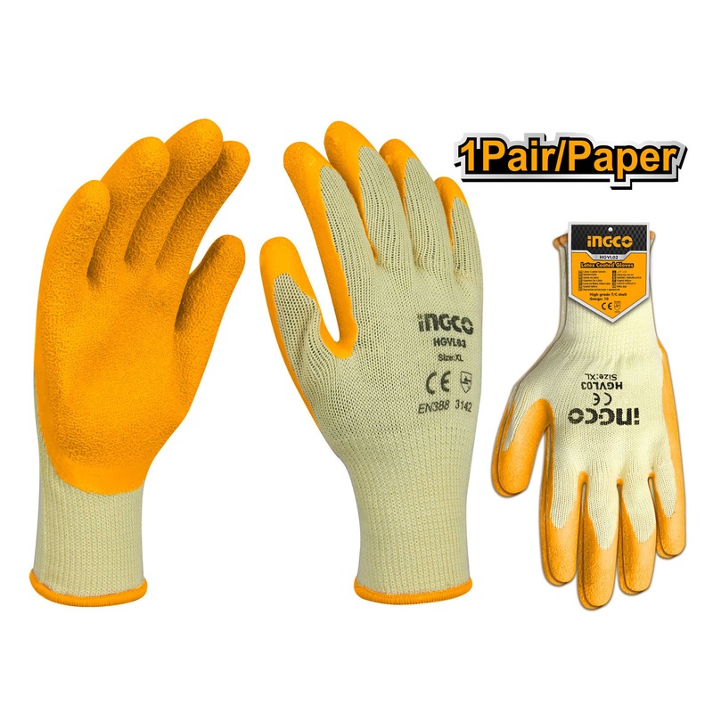 Ingco HGVL03 Latex Gloves XL