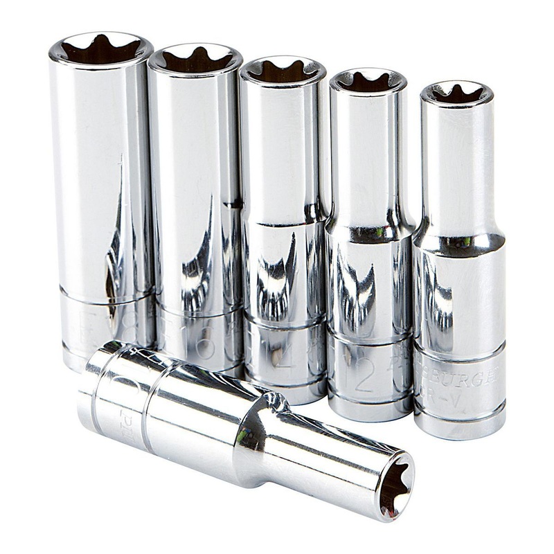 PITTSBURGH 3/8 in. Drive E-Socket Set, 6-Piece