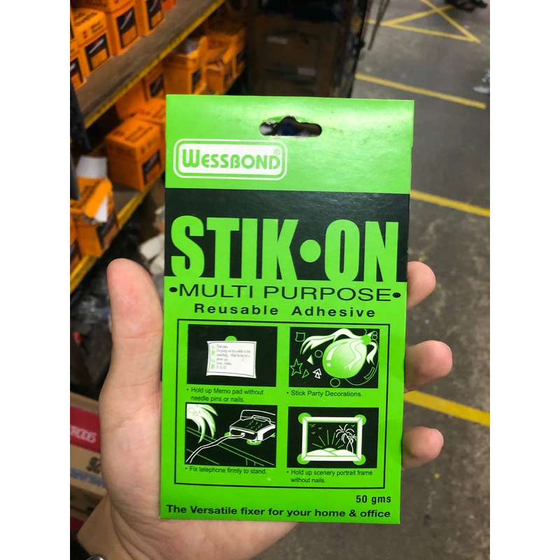 Wessbond 50g (Blue Tack) Stik-On Multipurpose Reusable Adhesive | Model : WSB-SO-8