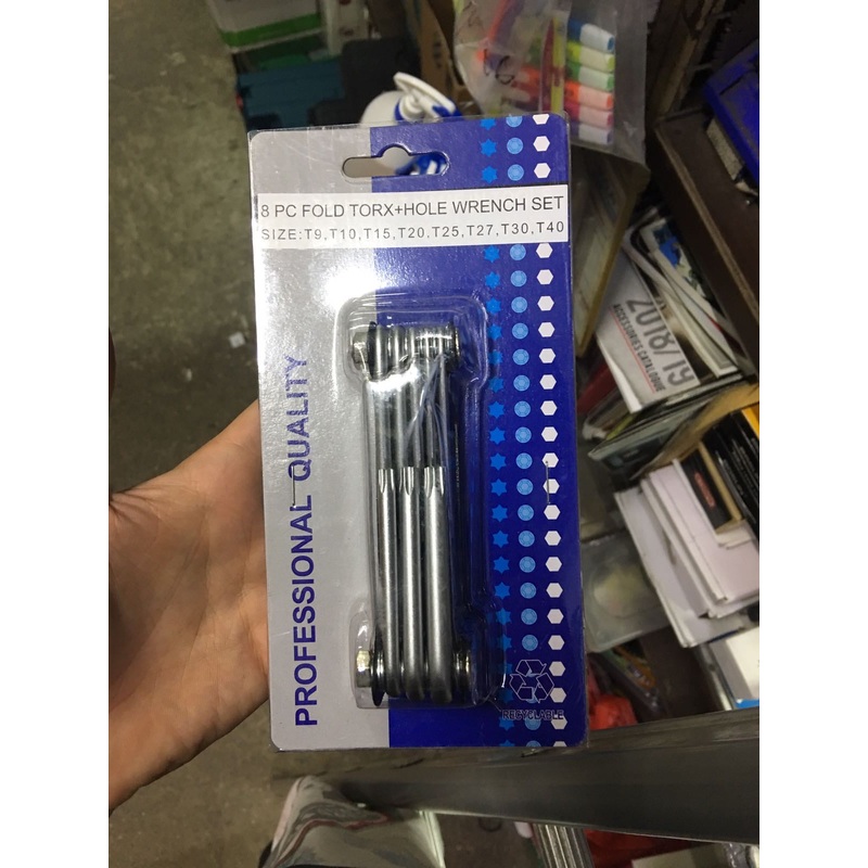 Aiko 8pcs Folding Torx Wrench T9-T40 | Model : HK-FT0940