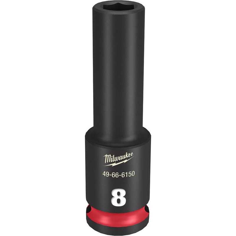 Milwaukee SHOCKWAVE Impact Duty Socket 3/8in Drive 8MM Deep 6 Point