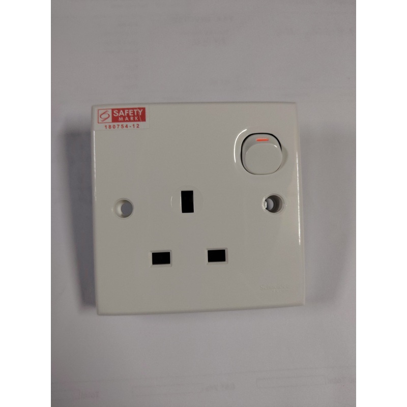 SCHNEIDER E15 13A 1Gang PVC Socket | Model: SKT-CL07