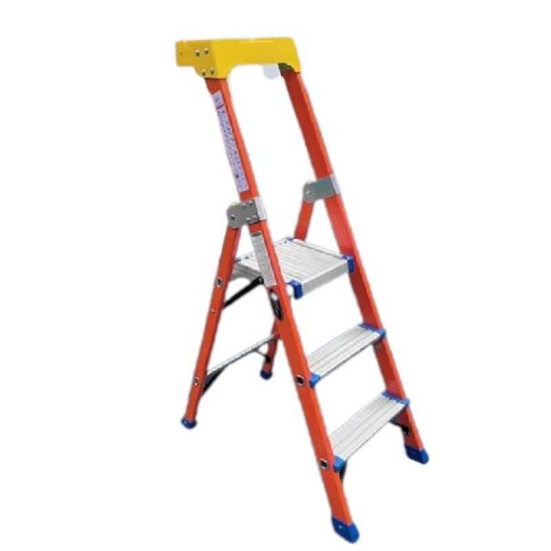 XG Fibreglass Household Ladder With Multi Purpose Tools Tray | Model : L-XG337F L-XG337F4 (96.5cm)