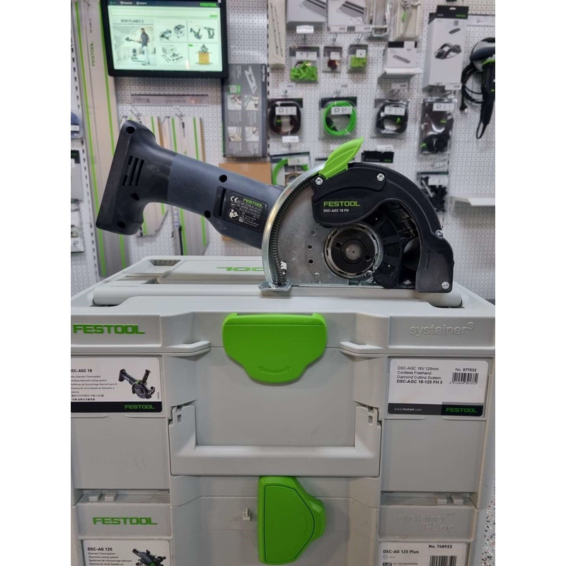 EX DEMO DSC-AGC 18V 125mm Cordless Freehand Diamond Cutting System 5.2Ah Set in Systainer
