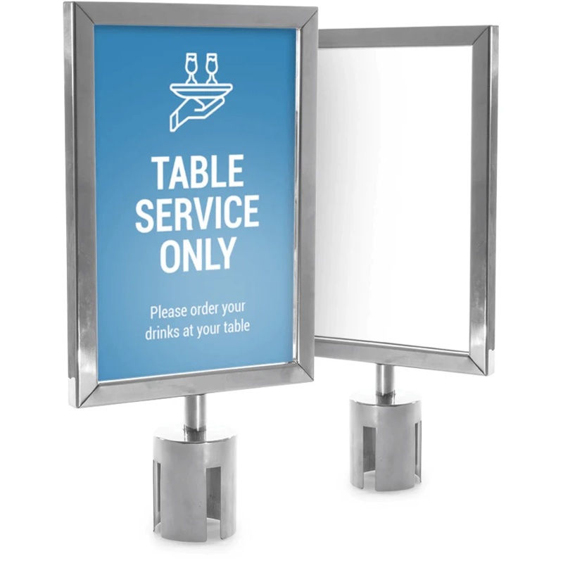 First Sign Holder for Retractable Belt Barrier / Queuing (Stanchion) Pole Horizontal-1201-A4