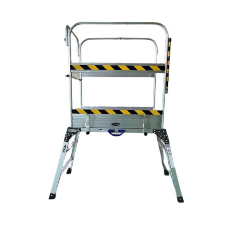 XG Portable Aluminium Working Platform Ladder With Hand Rails | Model : L-XG118BWH / L-XG118CWH 2.5 FT