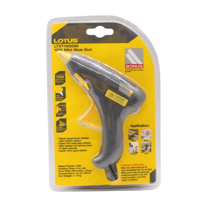 LOTUS GLUE GUN (MINI) 15W #GG160E | LTHT15GGM 15W