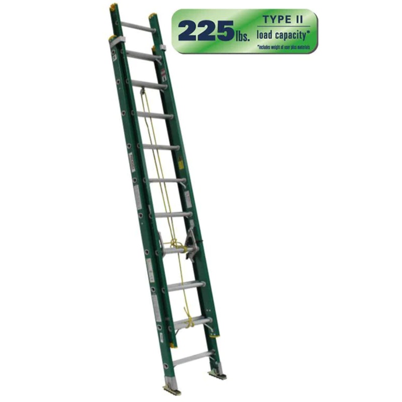 Ridgid Fiberglass Industrial Extension Ladder R2FGE16 16′ EXTENSION