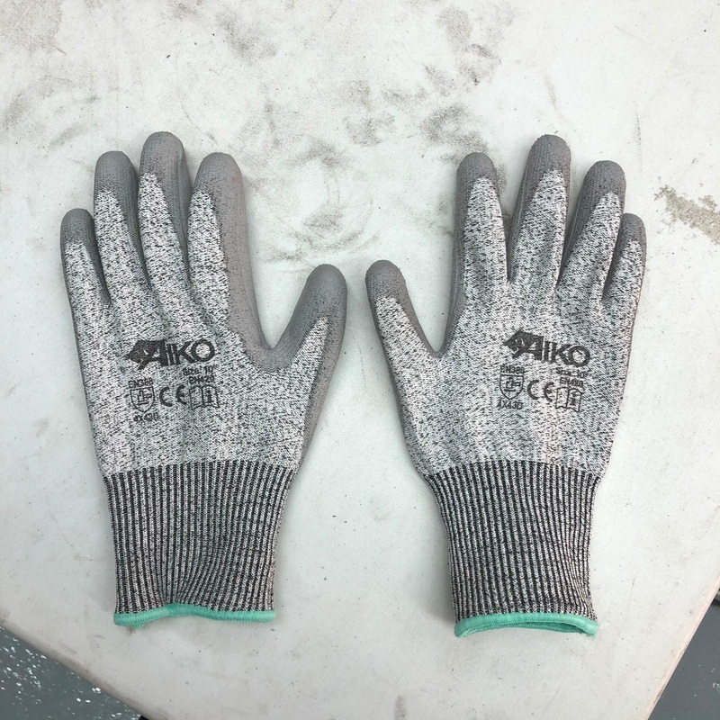 AIKO PU Grey Glove Level 5 Cut (4X43D) | Model : GLOVE-OR-PU-G