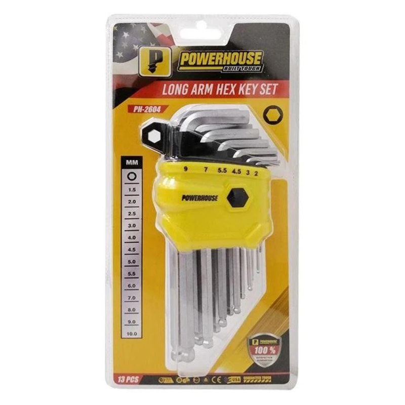 Powerhouse PH-2604 Hexagonal Allen Key Wrench – Ball End (Long)