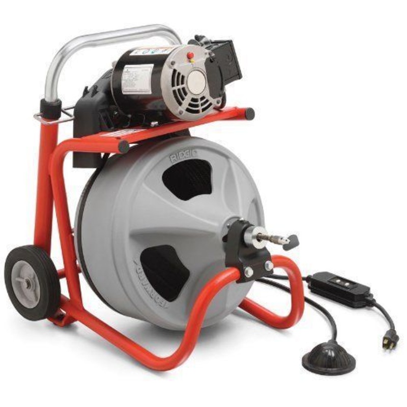 Ridgid K400 Drain Cleaning Machine 230V 1.5″-4″ Pipe With C-32Iw Wire 3/8″ 75Ft | Model : RID-K400