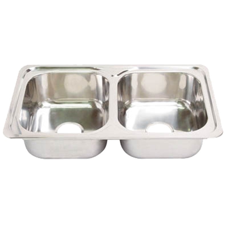 Showy Stainless Steel Equal Double Bowl Sink 850x500x185mm-2946 | Model : SHOWY-2946