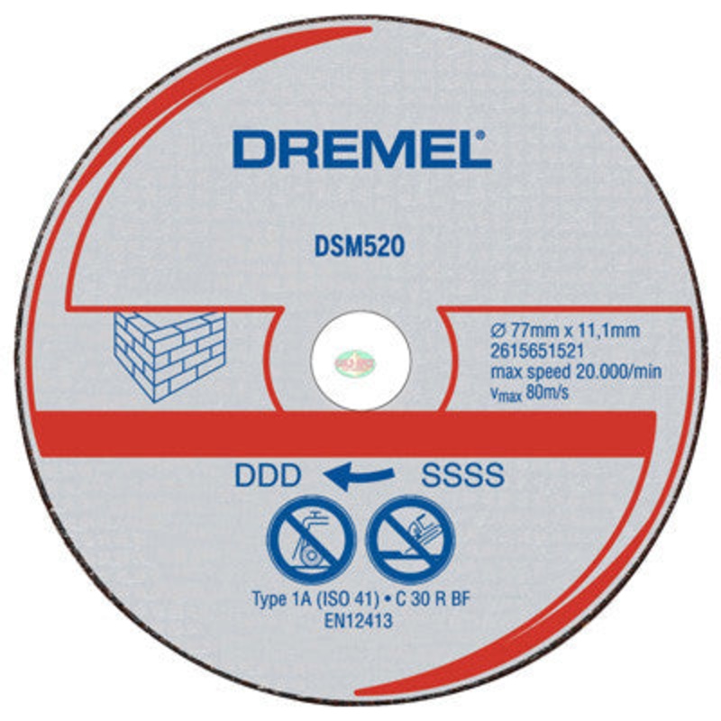 Dremel DSM520C RW Masonry Cut-Off Wheel, 3 pcs
