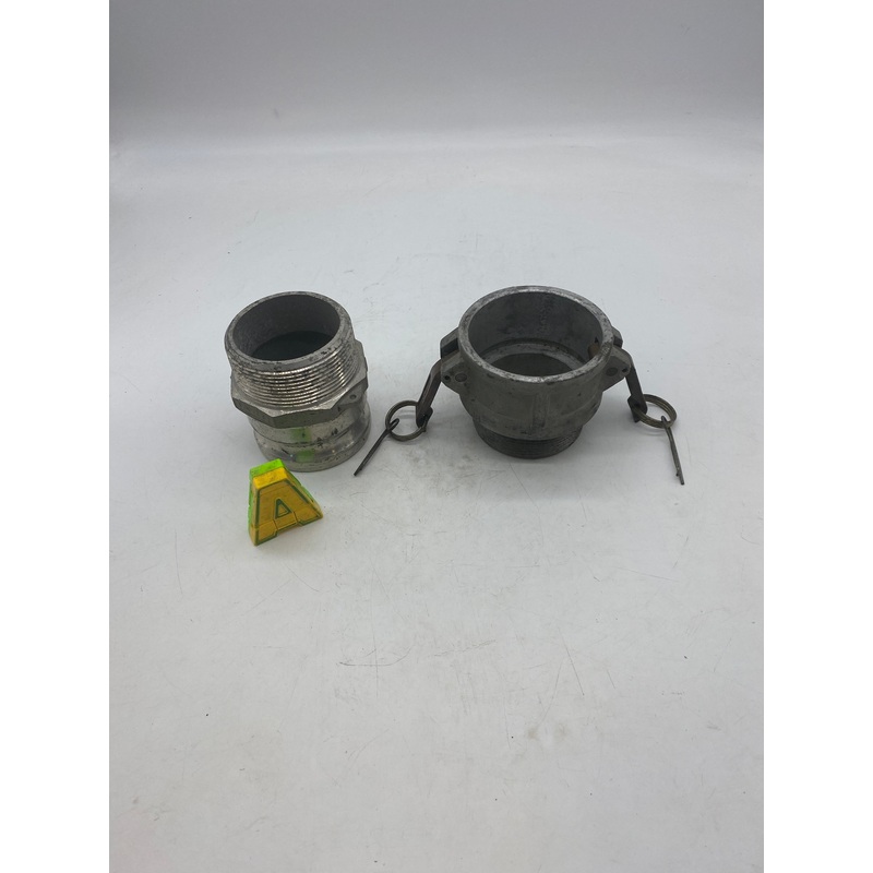 3 Aluminum Male Adapt, 3″ Aluminum Female Coup x 3MNPT (Used)