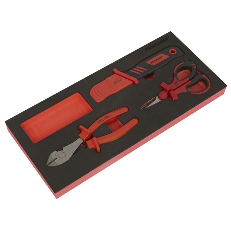 Sealey Insulated Cutting Set 3pc, Tool Tray – VDE Approved (Premier)