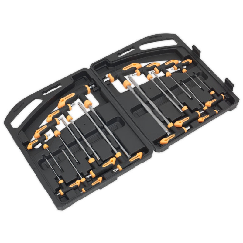 Sealey T-Handle TRX-Star* & Hex Key Set 16pc (Siegen)