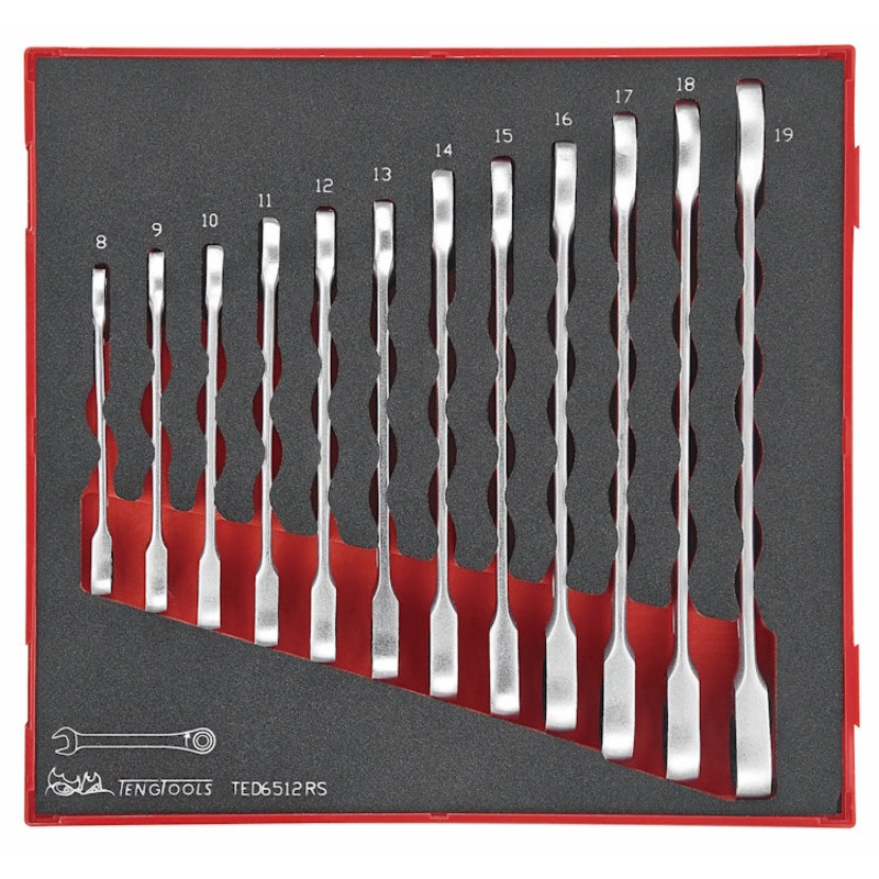 Teng Combination Spanner Set Ratchet 12pcs
