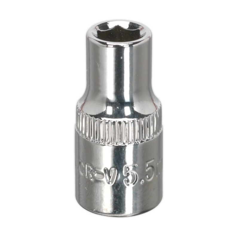 Sealey WallDrive Socket 5.5mm 1/4″ Drive – Fully Polished (Premier) – 6pt