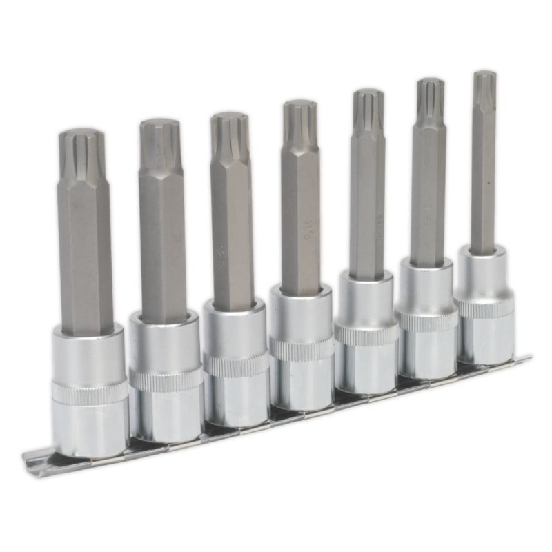 Sealey Ribe Socket Bit Set 7pc 1/2″ Drive 100mm (Premier)
