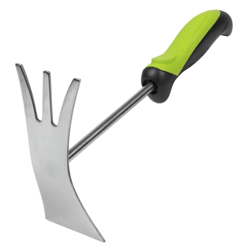 2-In-1 Garden Hand Tool with Soft Grip Handle & Stainless Steel Tines/Blade – SE-GTSG022