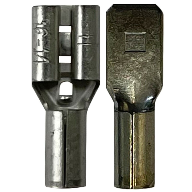 Non Insulated Female & Male 16-14 AWG Quick Disconnect Connector .187 3/16 – Pack of 200